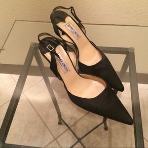 Jimmy Choo satin sling back