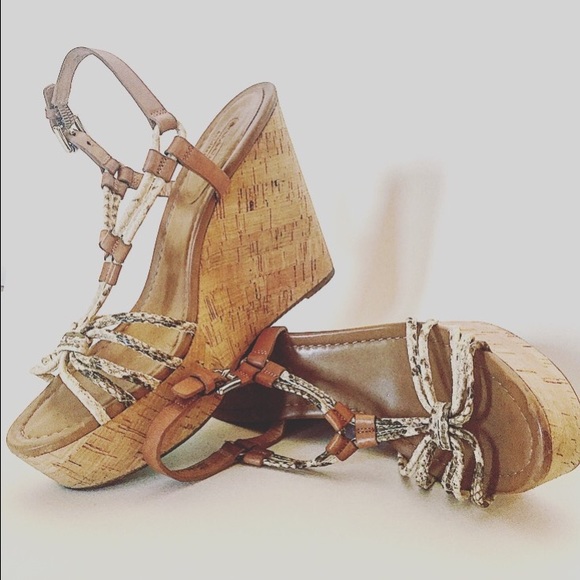 Coach Cork-Georgiana Wedge Sandal - Picture 1 of 4
