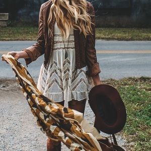 Free People Intimates white trapeze dress