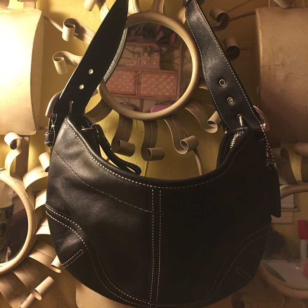 Beautiful authentic black hobo coach bag