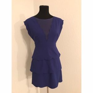 Midnight Blue Scalloped Dress- Urban Outfitters