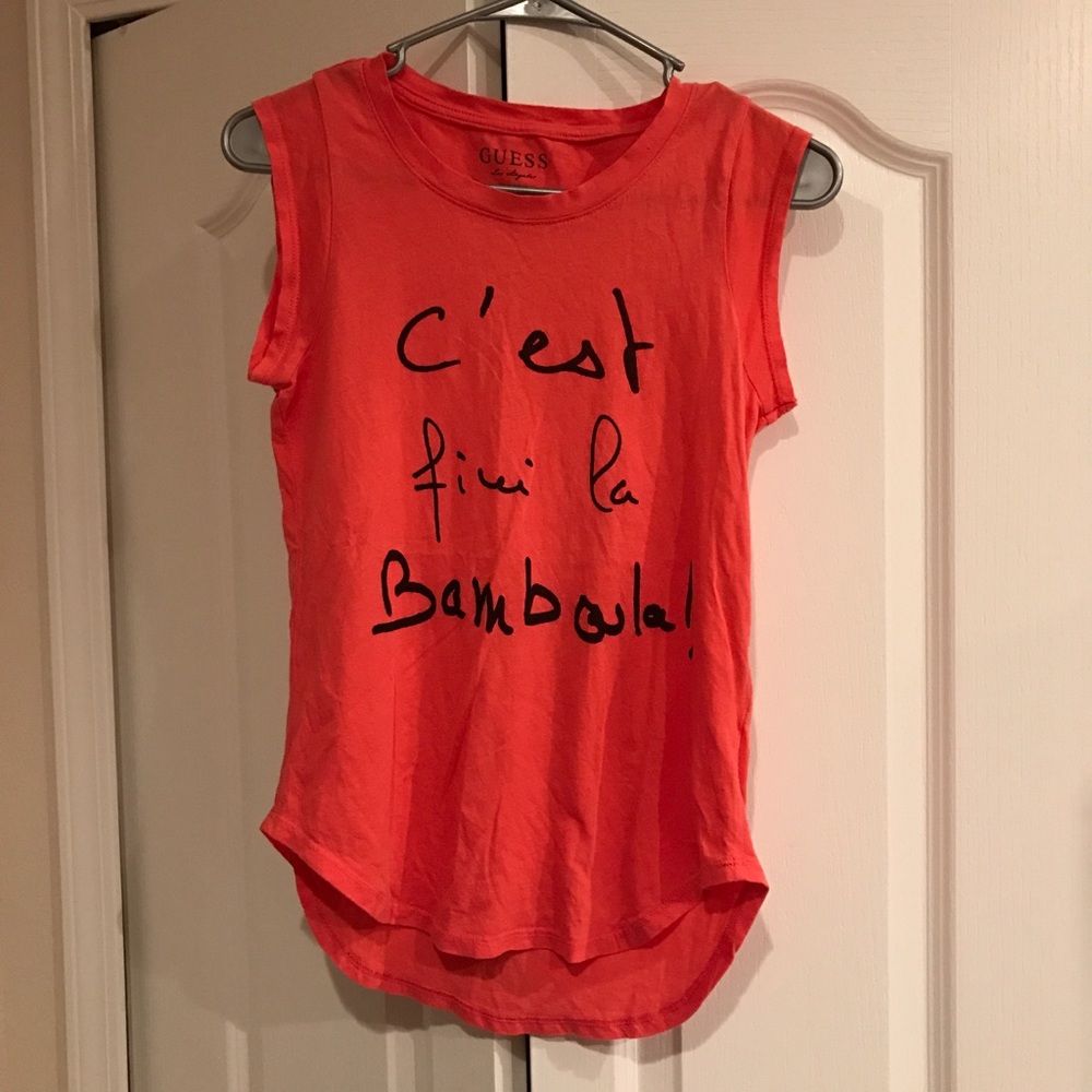 GUESS? women's size XS gorgeous tank top coral