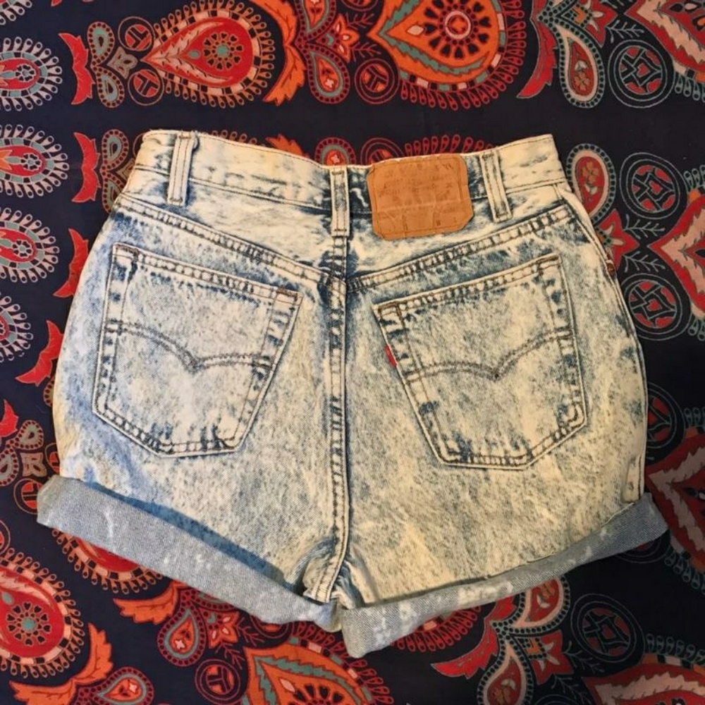 Vintage Levis Acid Wash High Waisted Shorts