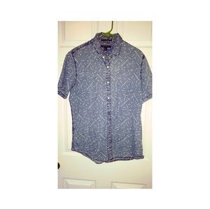 Print Chambray Top