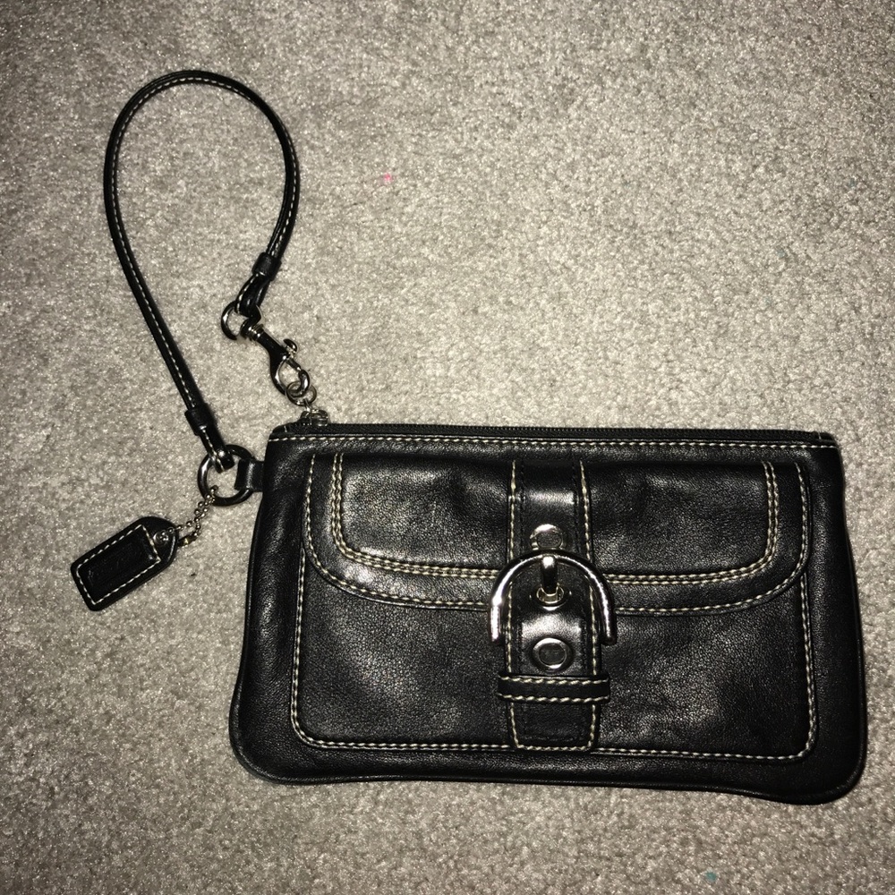 Coach leather wristlet