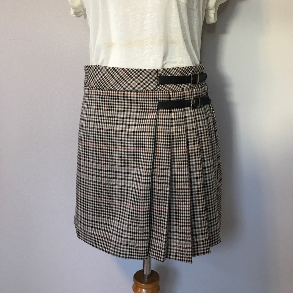 Jessica Faulkner Plaid Wrap Skirt