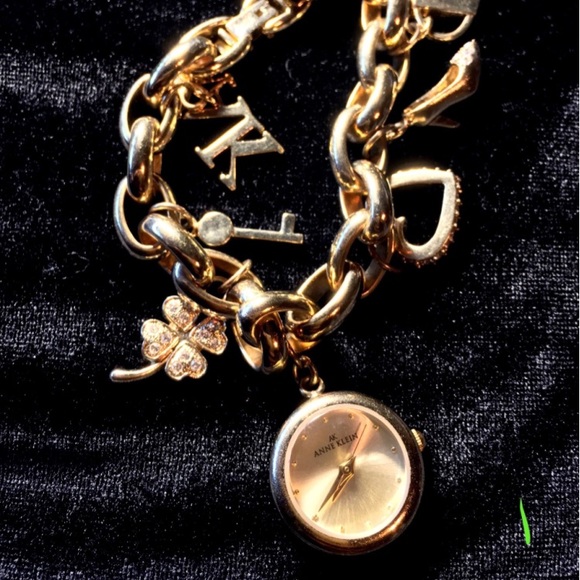 Anne Klein gold charm watch - Picture 2 of 2