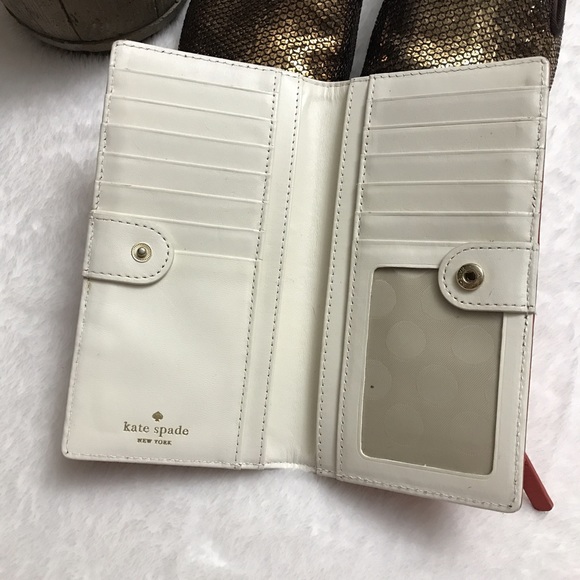 KATE SPADE Stacy Bifold Red Patent Leather Wallet - Picture 3 of 4