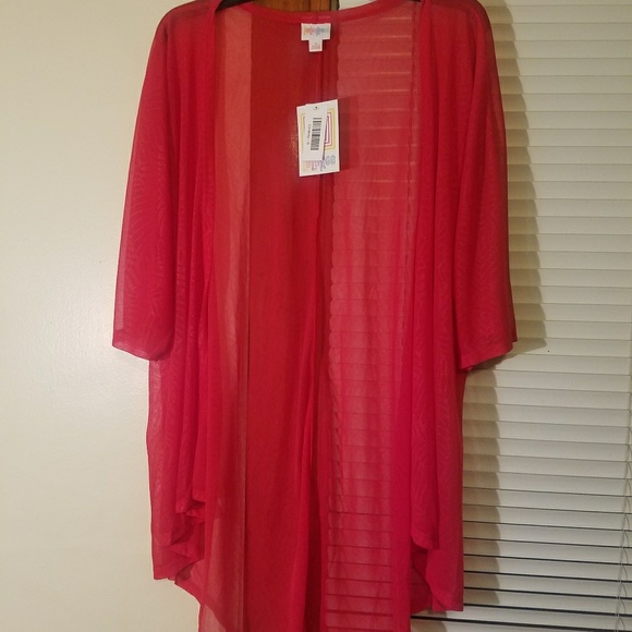 LuLaRoe Sweaters - NWT Lularoe sheer red Small Lindsay