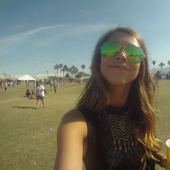 gold & turquoise chain layering choker - Picture 2 of 3