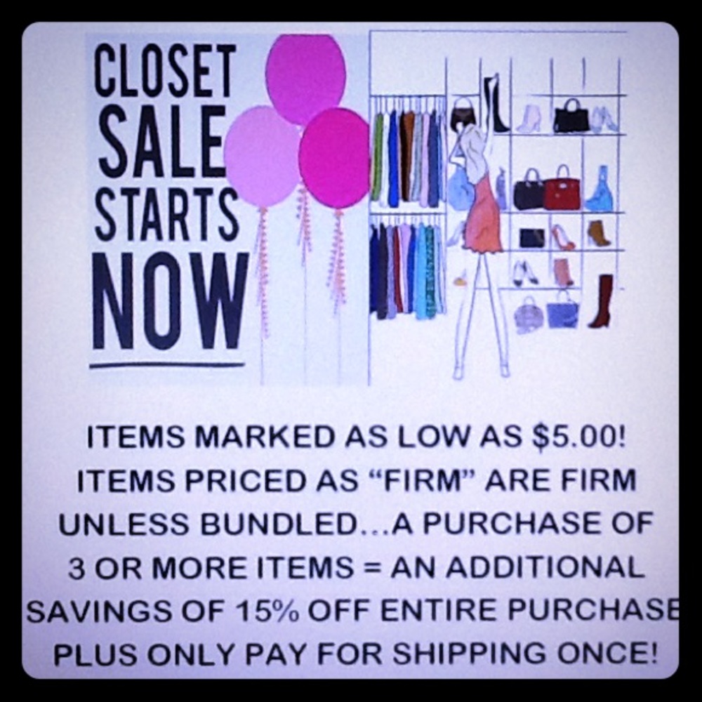 💞 CLOSET CLEAR OUT SALE THROUGH JULY 3RD 💓