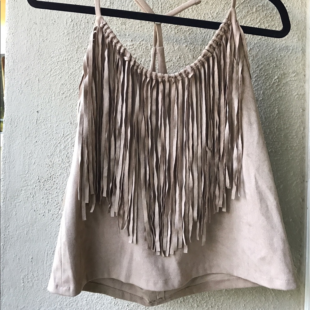Fringe Suede Top