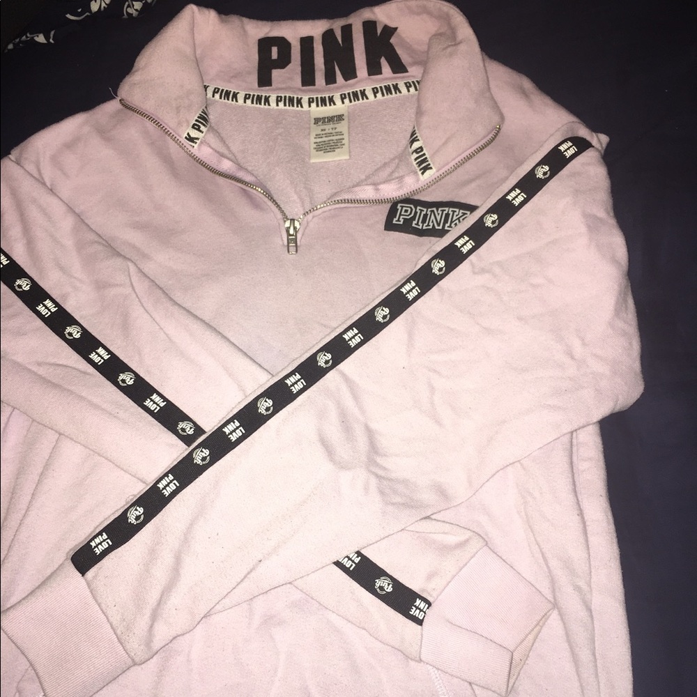 Light pink Victoria secret quarter zip pullover