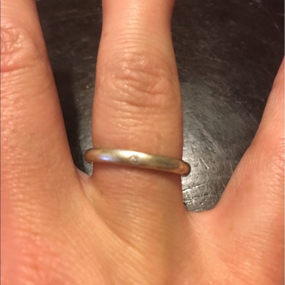 Tiffany & Co silver and diamond ring
