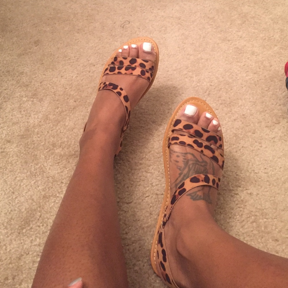 Leopard sandals