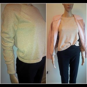 Rose Gold / Beige Gold Cropped Sweater