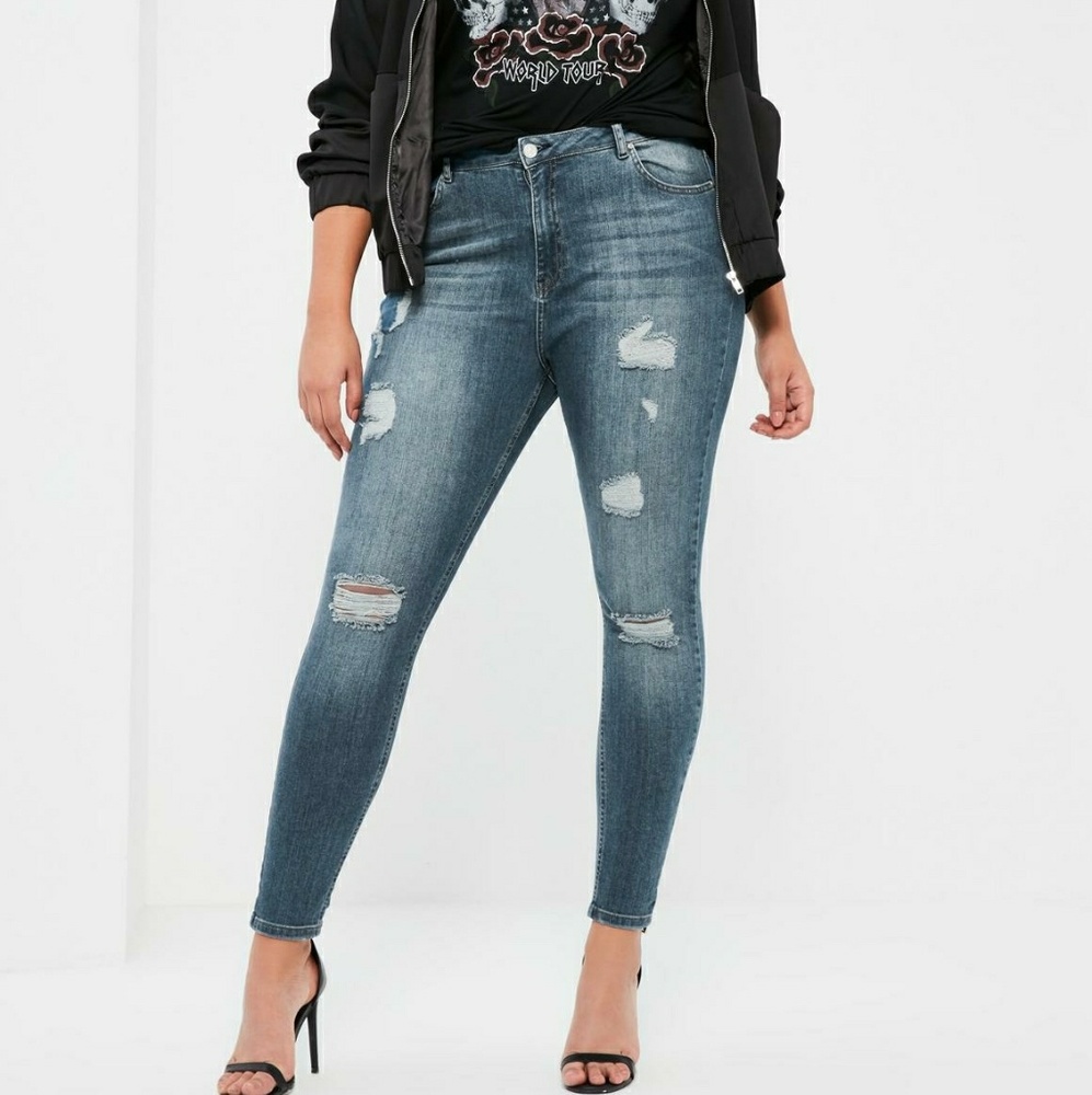 Missguided High Waisted Skinny Jeans