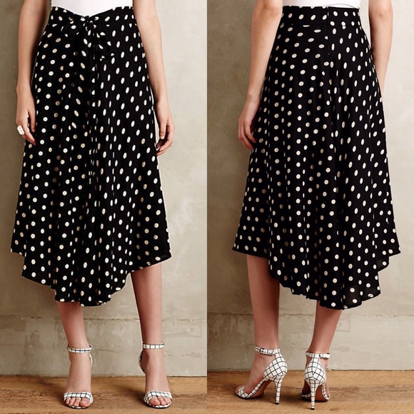 Anthropologie Tandy Polka Dot Skirt By 