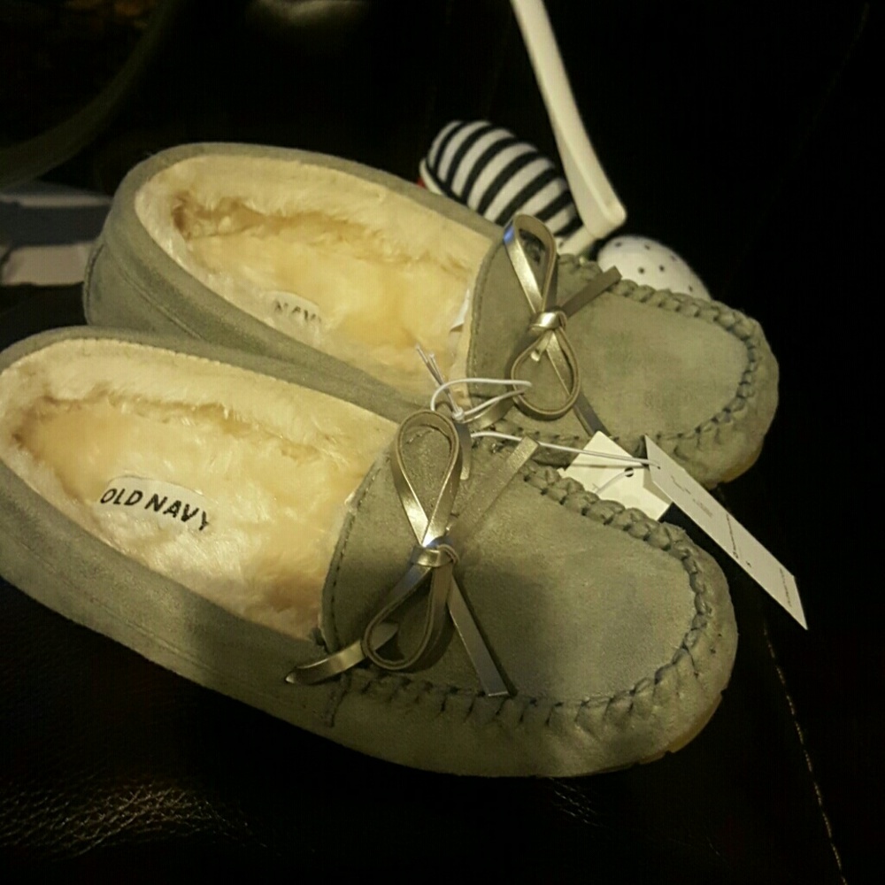 Brand new old navy sueded grey moccasin