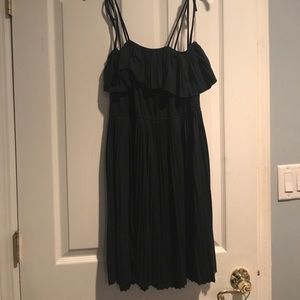 Navy Ruffle top dress w/ adjustable straps size L