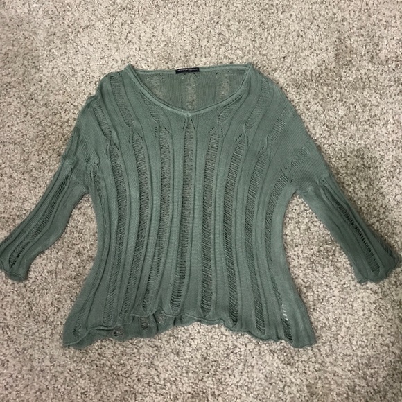 Brandy Melville Brandy Melville delicate green ripped sweater from