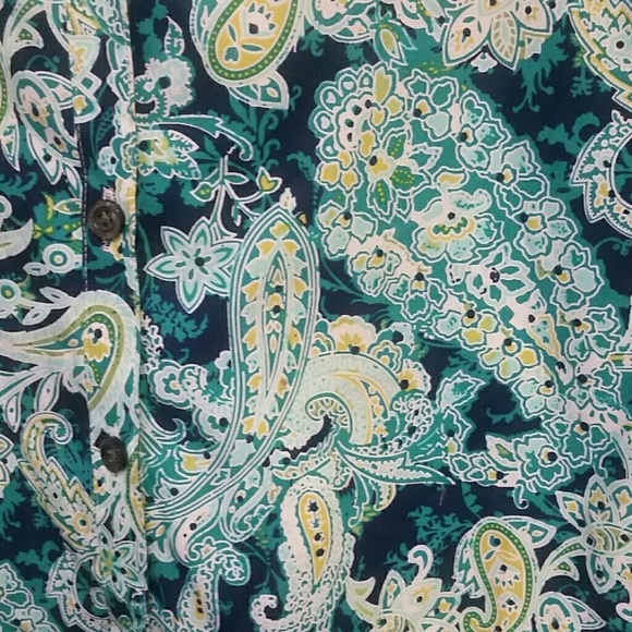 Lands' End Paisley Button-Up Shirt - Picture 5 of 5