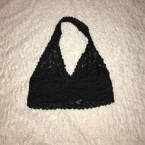 Aerie Halter Bralette Black