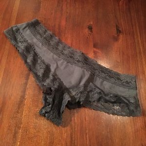 NWT Charcoal VICTORIA'S SECRET Cheeky Panties M