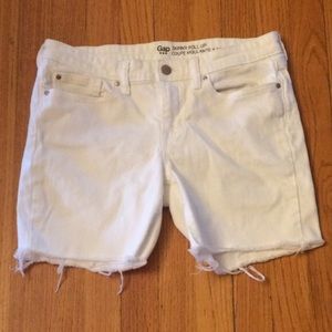 White Gap Jean Cut Offs Shorts