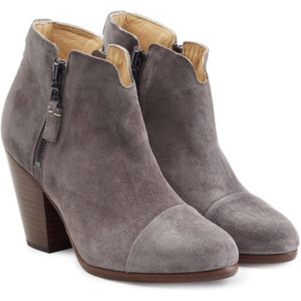 rag & bone Grey Suede Margot Ankle Boots Size 38