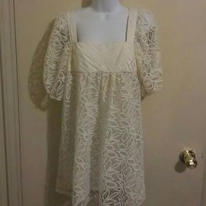 BCBG Off White Lacy Dress