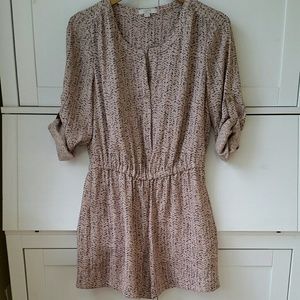 Ann Taylor beige print romper
