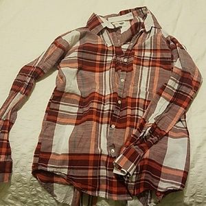 Old Navy boyfriend plaid button up shirt