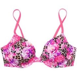 Victoria's Secret Floral and Leopard print bra