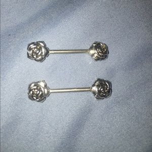 Rose Bud Nipple Rings
