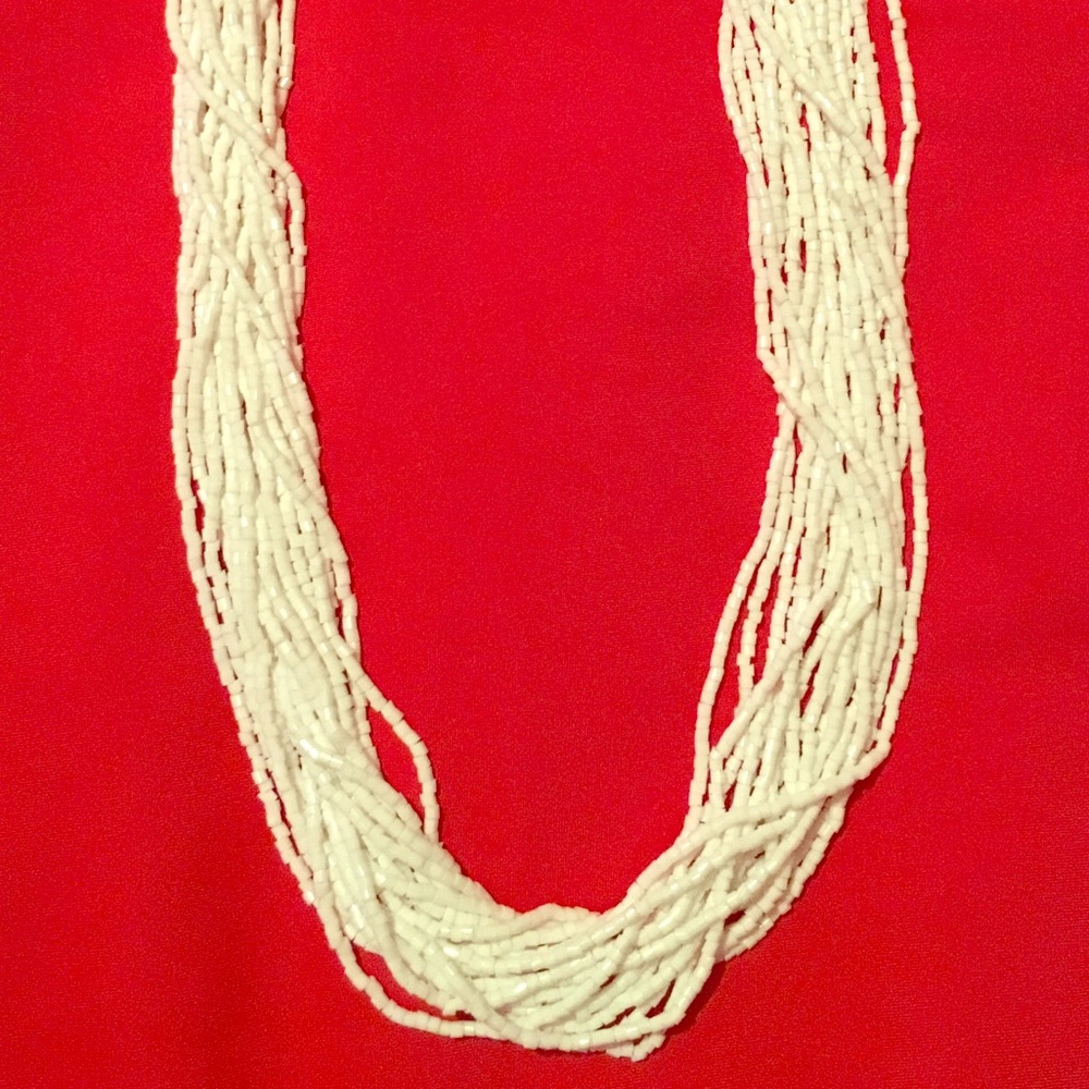 Multi strand beaded necklace