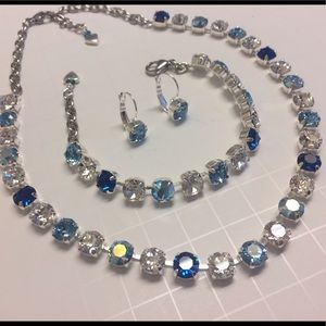 8mm Swarovski Crystals Elements Jewelry Set Blues