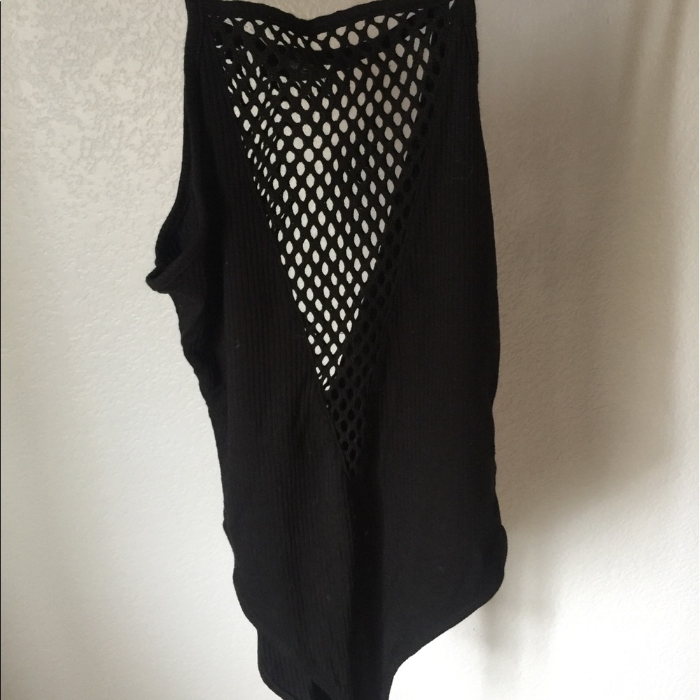 Mesh v line bodysuit