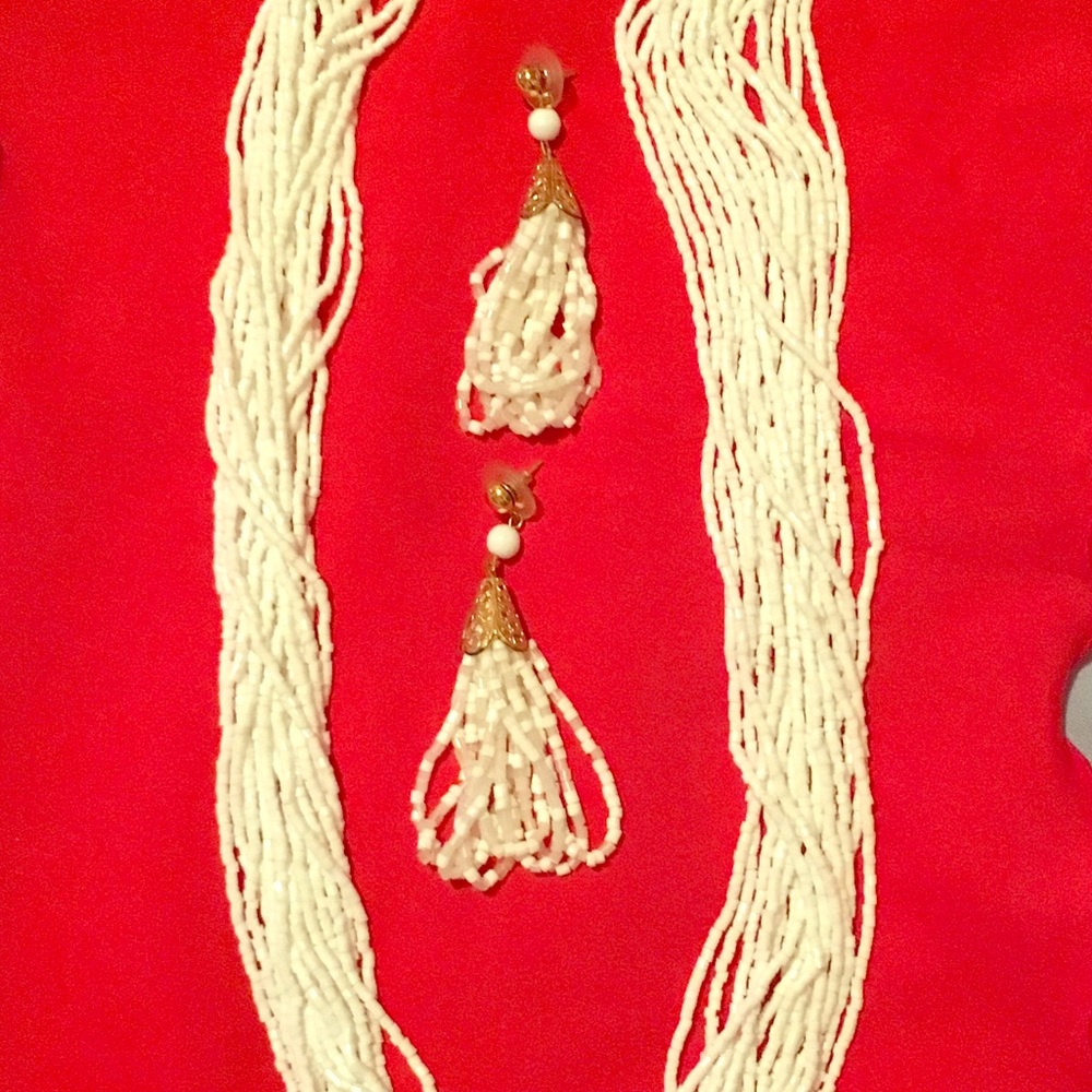 Multi strand beaded earrings