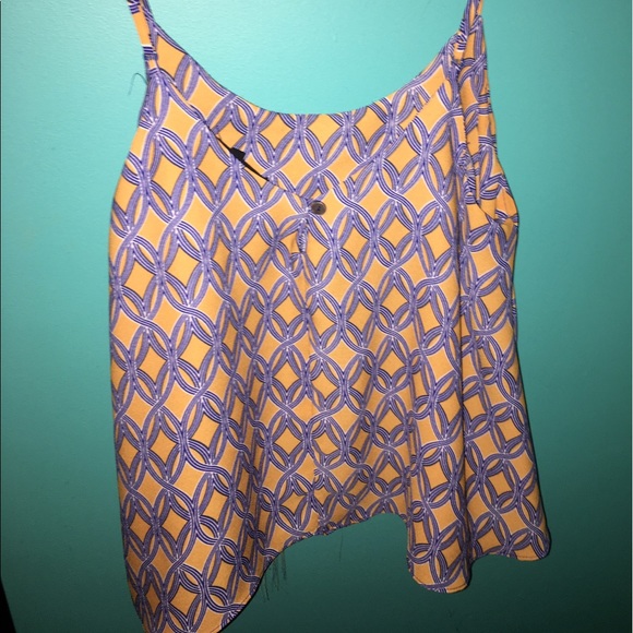 Oliviaceous Orange and Blue Patterned Tank - Picture 2 of 3