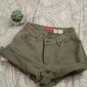 Army green shorts