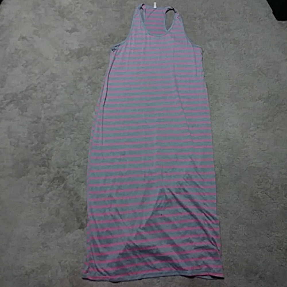 Pink and grey swimsuit coverup