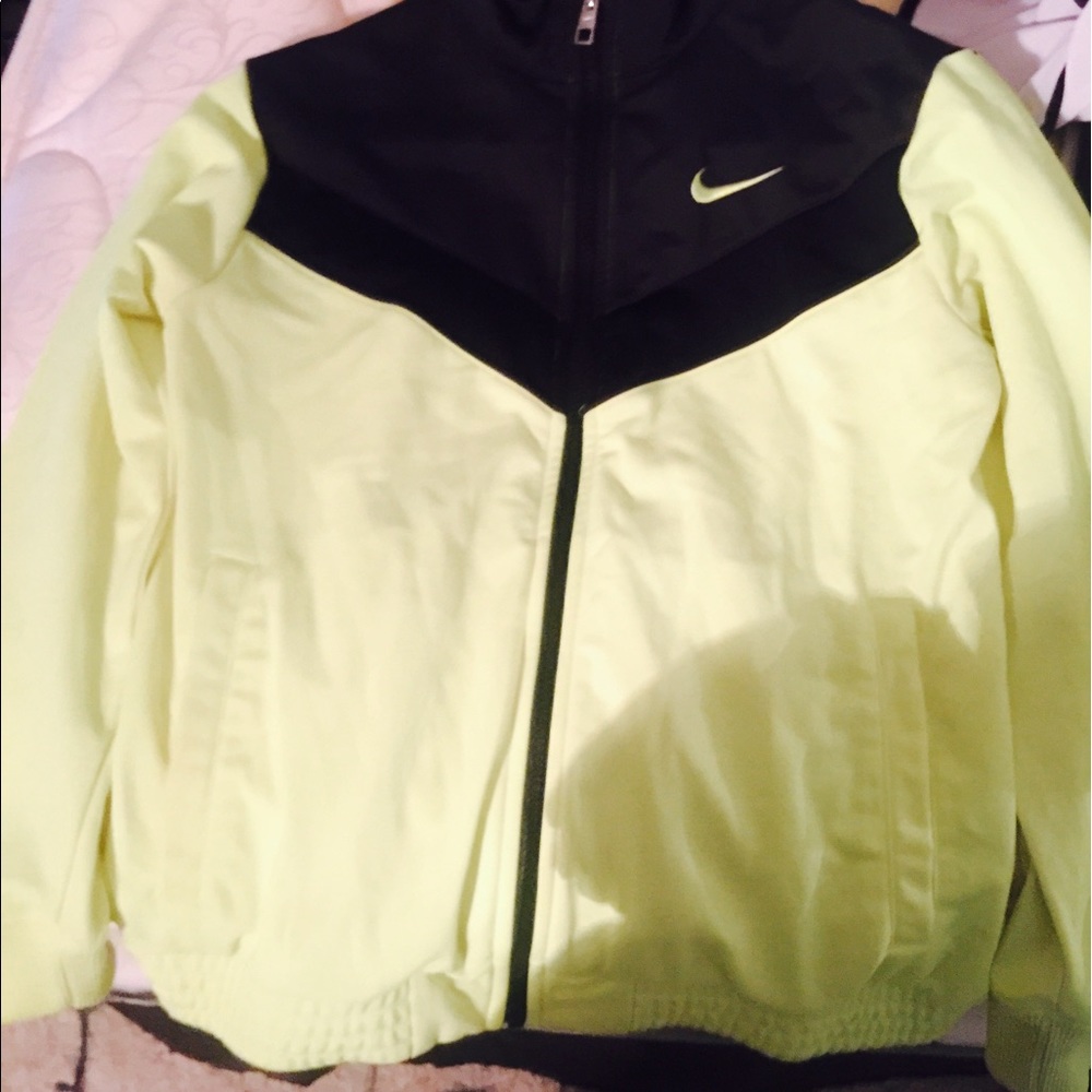 Highlighter yellow Nike jacket