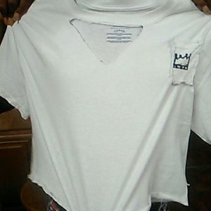 A white crop top