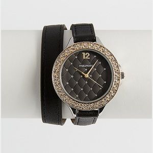 Maurices faux leather wrap watch NWT