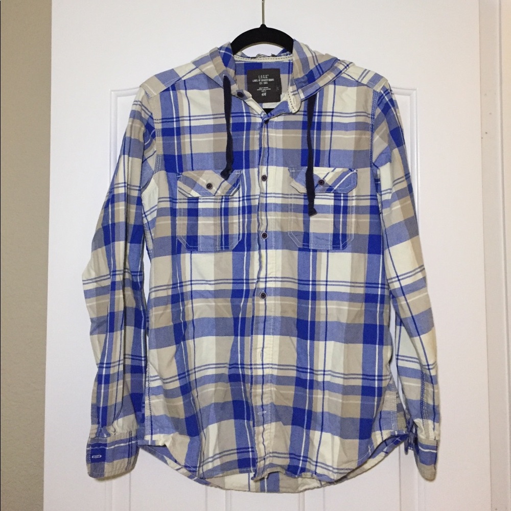 Long sleeve button down hoodie