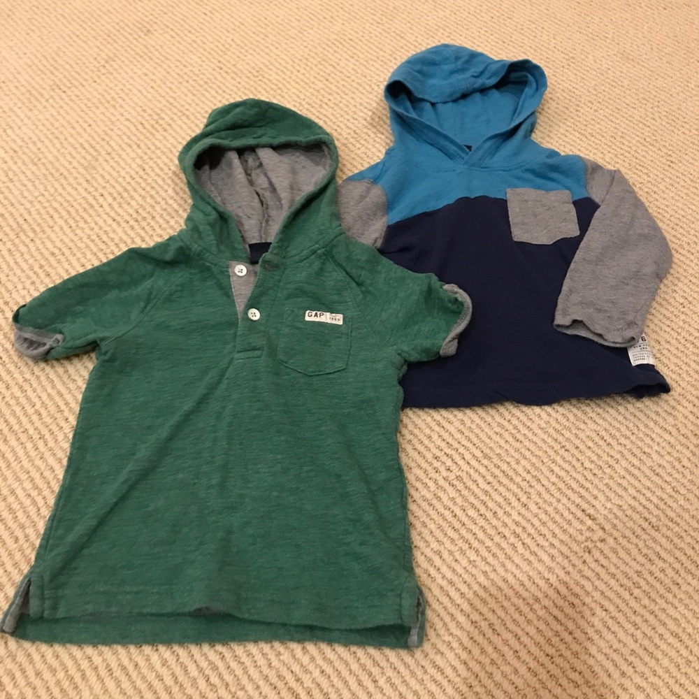 Bundle: Baby GAP long sleeve hoodie tops - 2T