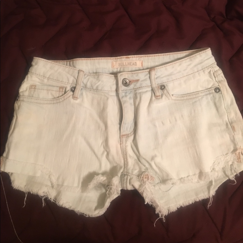 Bullhead White Short Shorts
