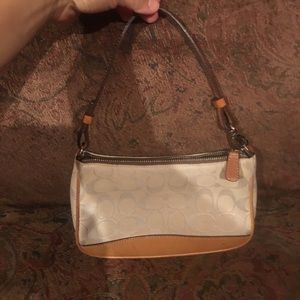 Tan canvas Coach Purse