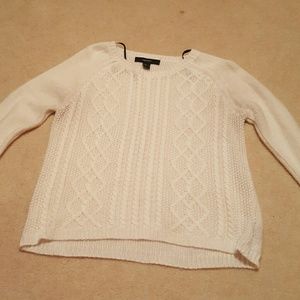 white sweater with super cute design!